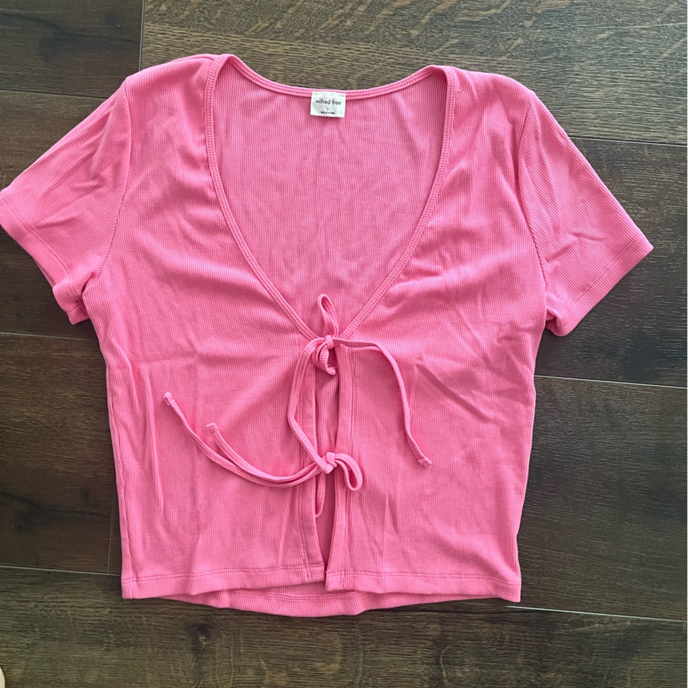 Wilfred Free Ribbed Pink Top